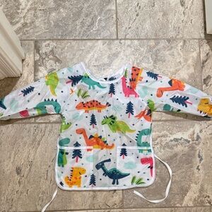 Size Small artist painting apron Colorful Dinosaur